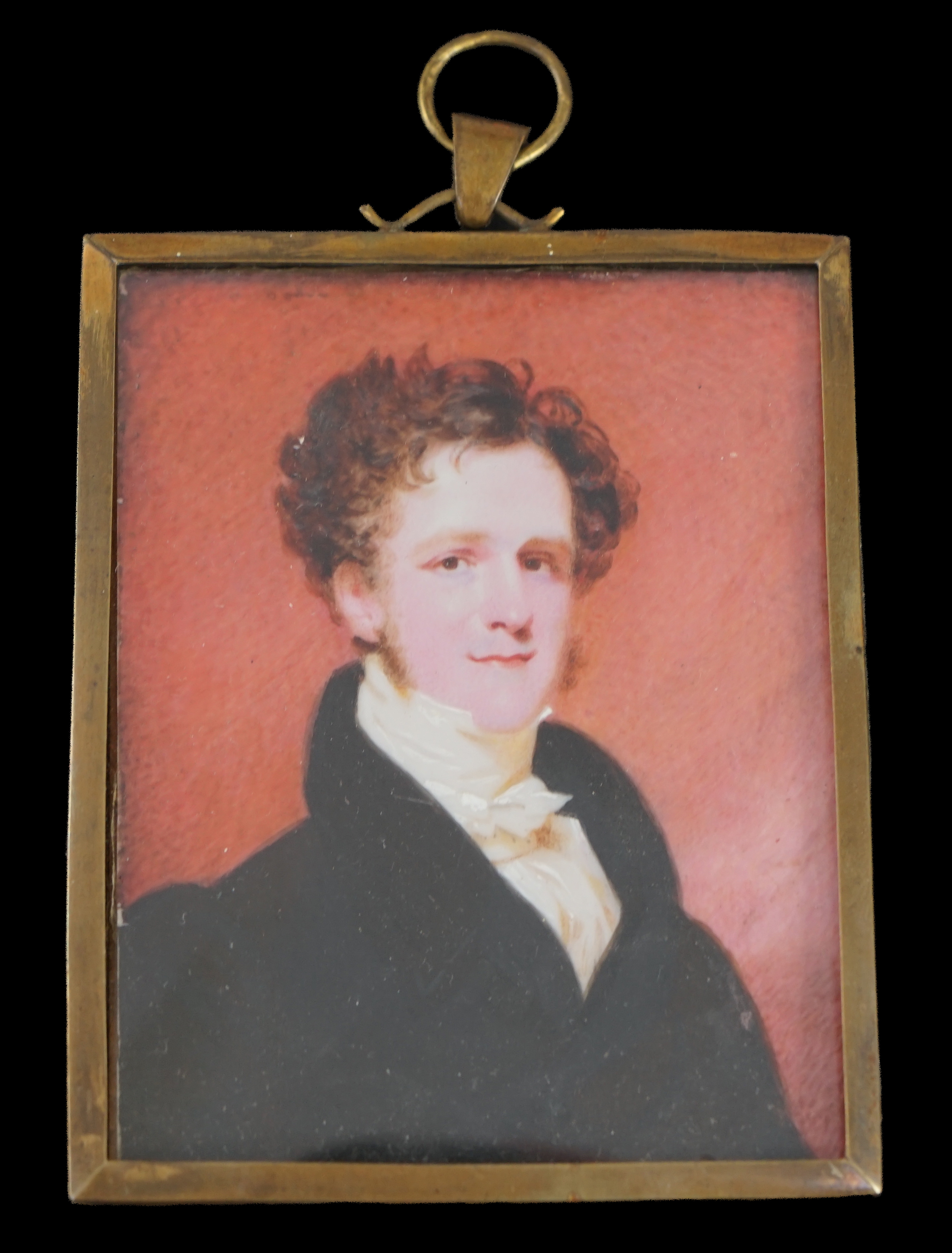 Sir William John Newton (1785-1869), Portrait miniature of The Reverend John Moore Holsen (1794-1864), watercolour on ivory, 8.8 x 6.8cm. CITES Submission reference VVK92G7D